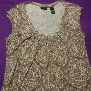New York & Co Patterned Sleeveless Top - stretchy!